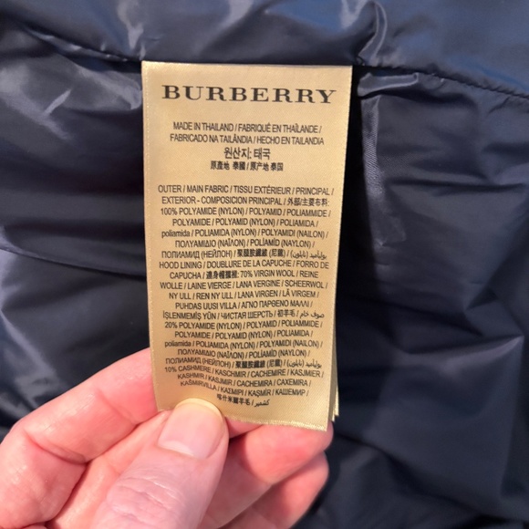 Burberry Puffer Jacket with zipper removable sleeves - Blue Size 40 - Picture 8 of 9